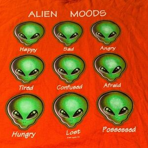 Vintage‎ Alien Moods 1997 Logotel graphic T-shirt!!!